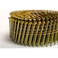 Spiraalspijker Geel Gecoat Gladde Schacht